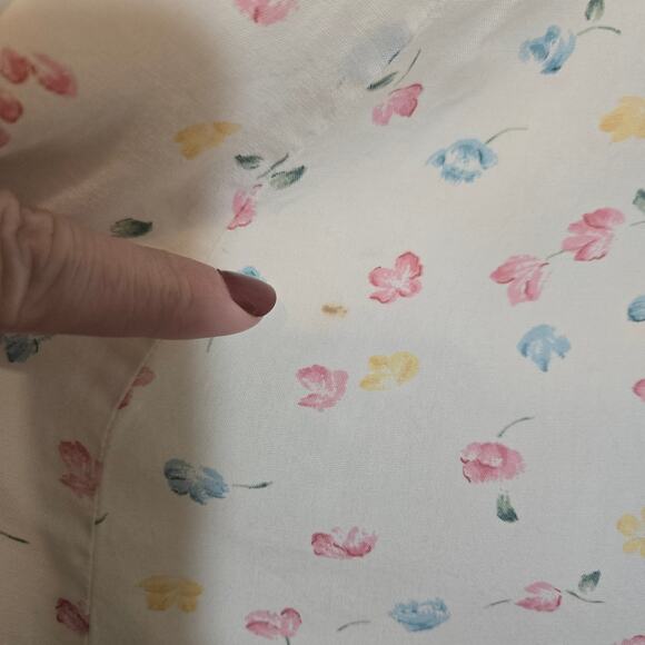 Vtg Jacklyn Smith Softgirl Floral Midi Cream Skirt Button Front Pastel 8 Small - Picture 6 of 8